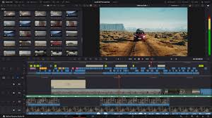 DaVinci Resolve color grading page with color wheels and nodes